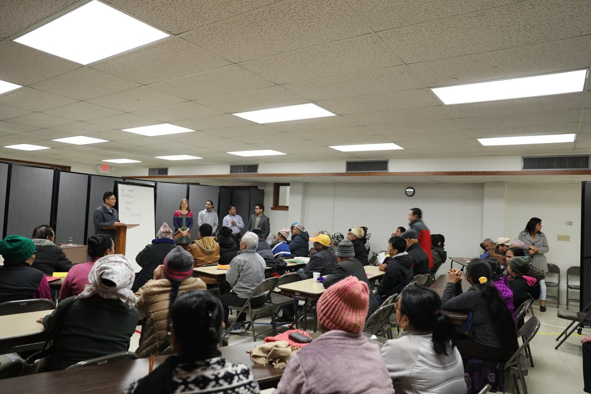 Community members working together and supporting each other